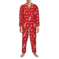 thumbnail image 3 of Balery Christmas Deer 1 Pijama para Hombre de Dos Piezas con Manga Larga, Conjunto de Dormir y Descanso Suave con Bolsillos-Medium, 3 of 7
