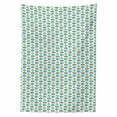 thumbnail image 2 of Scandinavian Tablecloth, Repeating Doodle Cartoon Nautical Fish with Scales, Rectangle Satin Table Cover Accent for Dining Room and Kitchen, 60" X 84", Pale Blue Navy Blue, by Ambesonne, 2 of 2