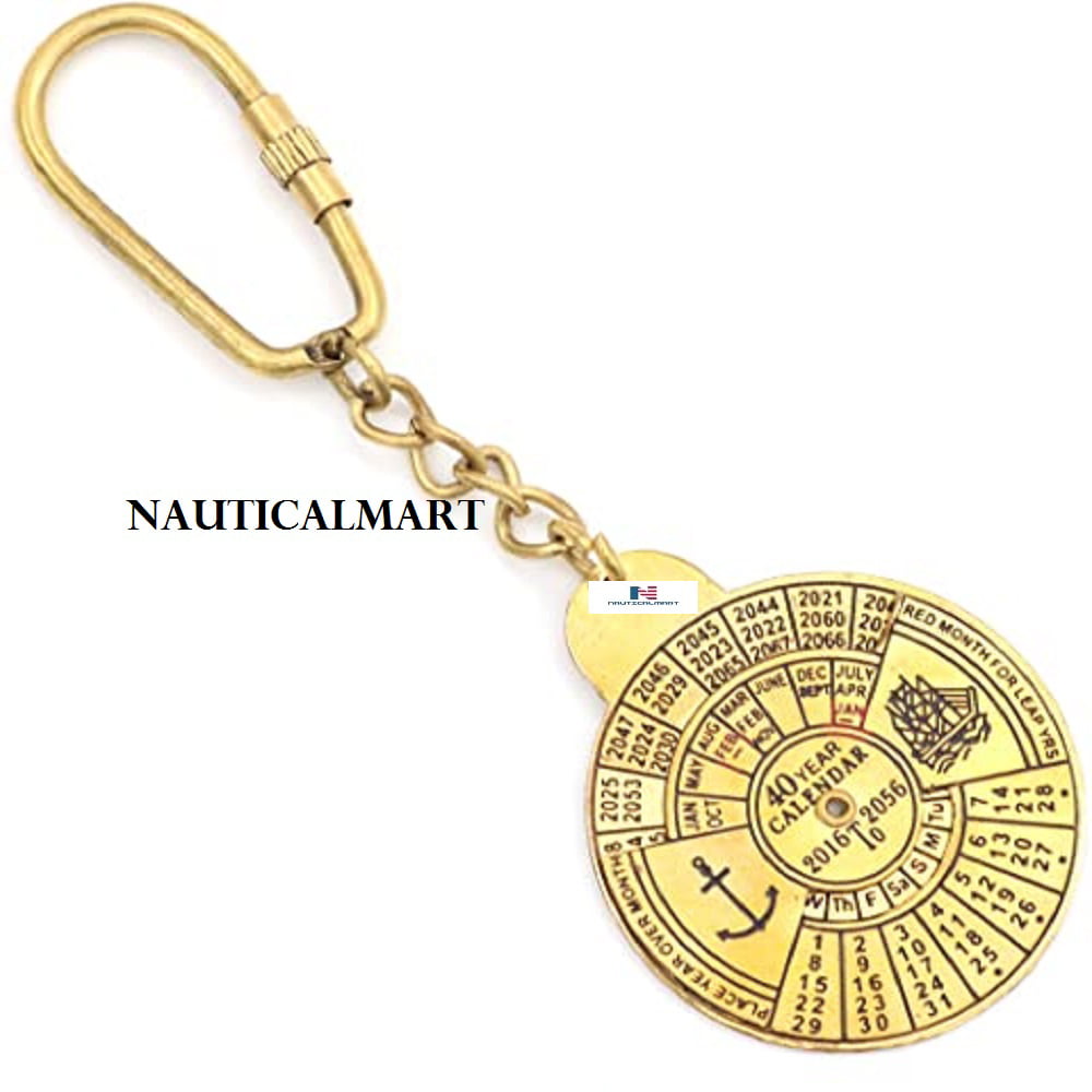 Brass Directional Pocket Compass Hiking/Tracking/Survival Gear Key chain Keyring 