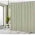 thumbnail image 4 of Ambesonne Geometric Shower Curtain, Squares Mosaic, 69"Wx70"L, Sea Green Dark Coral, 4 of 4