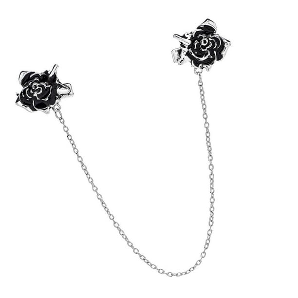 Elegante cárdigan, suéter, bufanda, clips para bufanda, broche, alfiler, soporte para cuello de camisa. Dos rosa