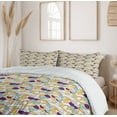 thumbnail image 6 of Floral Duvet Cover Sets, Colorful Fruits and Leaves in a Tree Branch Art Style, Bedding Set with 2 Duvet Covers & 4 Pillowcases, 2 Pack Cal King Size, Multicolor, by Ambesonne, 6 of 7