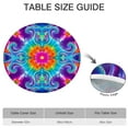 thumbnail image 6 of Colorful Rainbow Tie Dye Spiral Pattern Round Fitted Tablecloth with Elastic Edge,Dining Table Cover Waterproof,Outdoor Round Tablecloth for Camping,Dining,Indoor and Outdoor, 6 of 7
