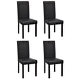 thumbnail image 1 of vidaXL Dining Chairs 4 pcs Black Faux Leather, 1 of 4