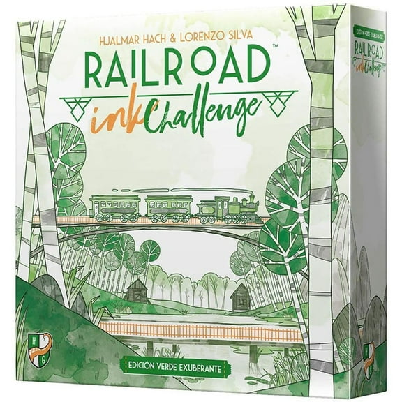 Railroad Ink Challenge: Lush Green Edition - Core Game, Roll & Write, Horrible Guild, Ages 8 , 1-4 Players, 15-30 Min