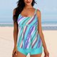 thumbnail image 2 of Traje de baño de dos piezas con tiras en la espalda y estampado conservador para mujer Traje de baño OAVQHLG3B Store lin121212, 2 of 4