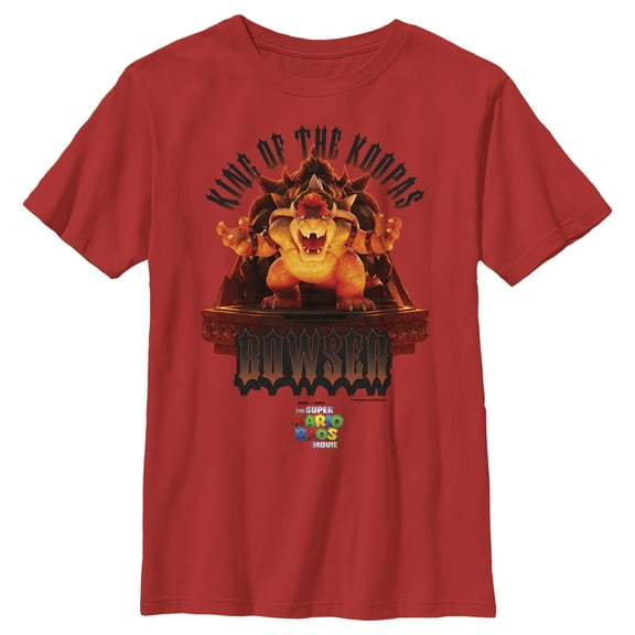 Boy's The Super Mario Bros. Movie Bowser King of the Koopas Graphic Tee Red X Small