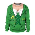 thumbnail image 1 of Sudaderas con estampado del Día de San Patricio para hombre, jersey de gran tamaño, ropa de calle Vintage, cuello redondo, 1 of 4