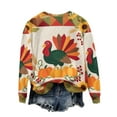 thumbnail image 6 of Sakmal Thanksgiving Womens Sweatshirts Cute Plus Size Sweatshirts Casual Turkeys Long Sleeve Shirts, 6 of 9