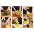 Stainless Steel Pineapple Corer & Slicer,Silver/Black