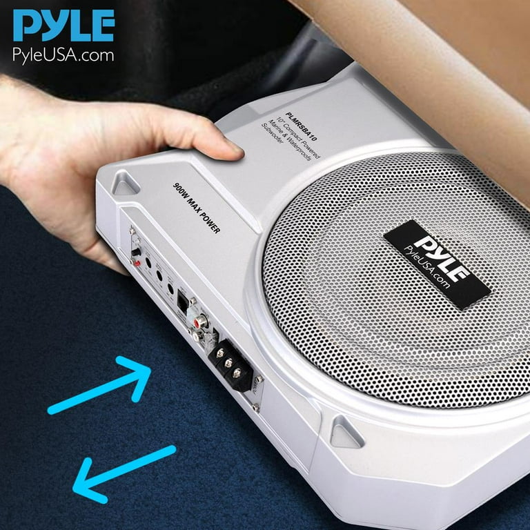 Pyle 10-Inch Powered Stereo Audio Slim Low-Profile 900W Amplified