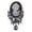 Black, variant on Vintage Inspired Crystal Rhinestone Victorian Lady Cameo Brooch Pin Maiden Flower Pendant