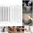 thumbnail image 3 of Polymer Clay Tools Pottery Ceramic Sculpting Tools Carving Ribbon Wire End Loop Clay Tools Set,6*Stainless Steel Polymer Clay Tools 7*aluminum Polymer Clay Tools,silver, 3 of 8