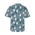 thumbnail image 3 of Daiia Forest Rabbit Hawaiian Shirt for Men Gentle Cotton Regular Short Sleeve Casual-Medium, 3 of 9