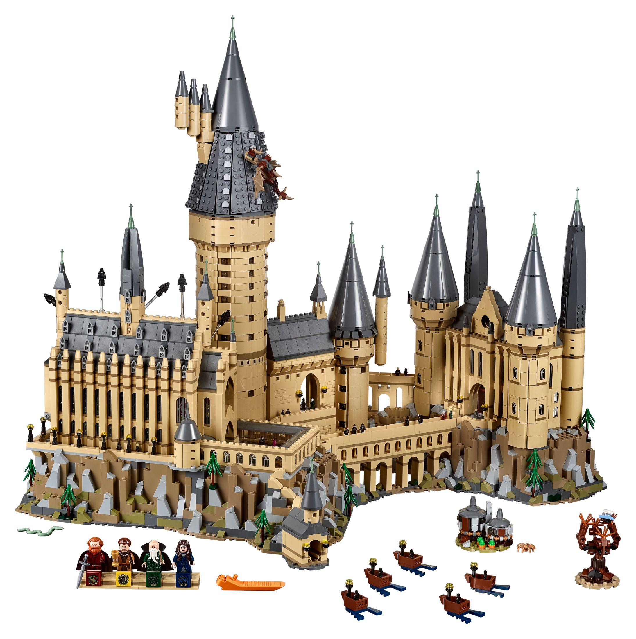 LEGO Harry Potter Hogwarts Castle 71043 Building Set - Model Kit with Minifigures, Featuring Wand, Boats, and Spider Figure, Gryffindor and Hufflepuff Accessories, Collectible for Adults and Teens - image 5 of 8