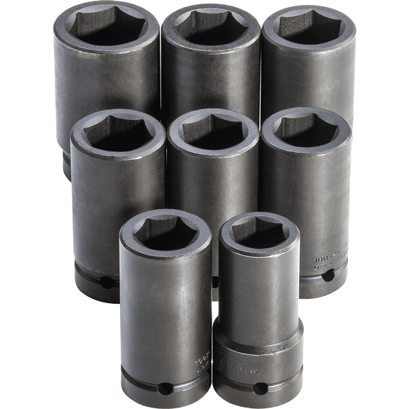 PROTO Proto 1" Drive 8 Piece Deep Metric Impact Socket Set - 6 Point