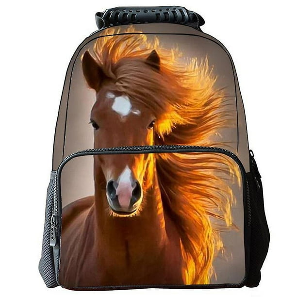 Kaxidy 3d Horse Print Backpack Unisex School Backpack Walmart.ca
