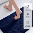 thumbnail image 4 of Sasttie Chenille Bathroom Rugs 20x24,Quick Dry Machine Washable Bath Mats with Rubber Backing,Navy, 4 of 8