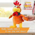 thumbnail image 3 of Musical Squawking Chicken Stuffed Animal Walking Singing Waving Rooster Fun Electronic Interactive Animation Plush Toys Gifts For Kids, 3 of 5
