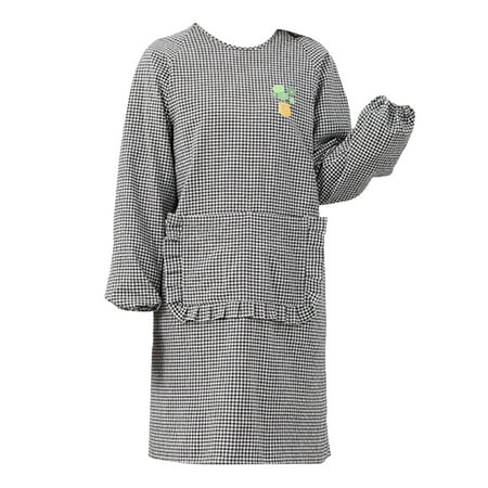 

Cotton Linen Cooking Long Sleeve Aprons For Women With Pockets Kitchen Cute Waitress Apron For Women Smoc 2024 Clearance