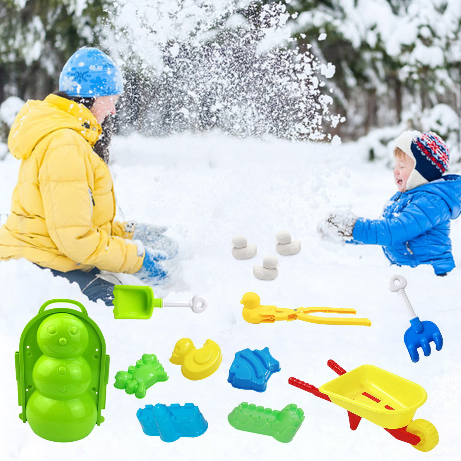 DE Snowball Maker Winter Plastic Snowball Maker Clip Kids Outdoor Mold Toys HOT 