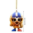 thumbnail image 2 of 3Interesting Super Wrist Style Rugby Player Acrylic Statue Keychain 2D Design A Sports Souvenir That Fans Can Collect, 2 of 5