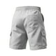 thumbnail image 5 of pstuiky Hombres bajos, Pantalones cortos de lino de verano para hombre, de color liso, con cintura elástica y bolsillo con cordón. Pantalones cortos de entrenamiento, 5 of 6