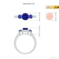 thumbnail image 4 of Angara Natural 0.9 Ct. Tanzanite with Tanzanite Classic Ring in 14K White Gold for Women (Ring Size: 3), 4 of 9