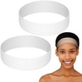 thumbnail image 1 of 2 Pcs Bande de Perruque à Prise en Silicone Serre-Tête de Perruque en Silicone Ajustable Fixation Bandes de Perruque Antidérapantes Bande de Perruque Sans Couture Bande de Prise pour Perruque Support Solide pour Hommes Femmes Sports Yoga (Blanc), 1 of 7