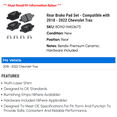 thumbnail image 2 of Rear Brake Pad Set - Compatible with 2018 - 2022 Chevy Trax 2019 2020 2021, 2 of 2