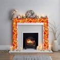 thumbnail image 4 of 1 Pack 5.6 FT Artificial Fall Maple Leaf Garland, Faux Autumn Silk Foliage Vine with Flexible Metal Wire Stem, Seasonal Decor for Halloween, Thanksgiving, Fireplace, Door, Table & Home, 4 of 5