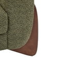 thumbnail image 4 of GDF Studio Nate Boucle Upholstery 3-seater Sofa, Rounded Design with Solid Wood Wedge Legs, Plush Cushions, Olive Green, 4 of 9