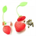 thumbnail image 3 of Loose Tea Leaf Strainer Silicone Tea Infuser Teapot Tool Teabag Kettle Ball Holder Spice Filter Tea Infuser Strawberry, 3 of 7