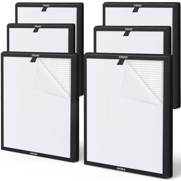 HY4866 Air Purifier Replacement Filter, H13 HEPA Filter Compatible MORENTO/YIOU/WESTHEY Air Purifier for Dust,Pet Dander, Smoke, Pollen, 6 Packs