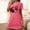 Hot Pink, variant on Sakmal Womens Moo Moo Nightgown Short Black Cute Sleepwear Short Sleeve Print Nightgowns for Women