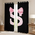 thumbnail image 2 of Erosebridal Girly Bowknot Curtains Pack of 2 (38x45), Initial Letter S Curtains for Living Room, Cartoon Monogrammed 30%-50% Black Out Curtains, Window Drapes Bedroom Decorative, 2 of 6