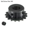 thumbnail image 3 of Uxcell Teeth Chain Sprocket Carbon Steel with Set Screw 12mm, 3 of 6