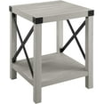 thumbnail image 1 of ZXNYH Sedalia Modern Farmhouse Metal Accent Entry Way Side End Table, 1 Pack, Walnut Brown, 1 of 6