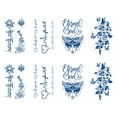 thumbnail image 1 of Tatuajes semipermanentes que duran 1-2 semanas, tatuaje temporal de 8 hojas, pegatinas de tatuaje para adultos, hombres, mujeres, niñas y niños, 1 of 5