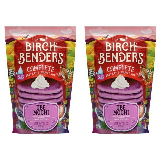 Birch Benders Complete Ube Mochi Pancake & Waffle Mix, 14 oz (2 Pack)