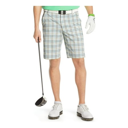 IZOD Mens Plaid Straight-Fit Casual Walking Shorts