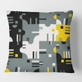 thumbnail image 2 of Designart Retro Abstract Design I' Mid-Century Modern Throw Pillow - 18x18, 2 of 2