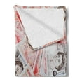 thumbnail image 2 of Money Soft Flannel Fleece Throw Blanket, Bullseye Notes with a Portrait of Queen of England Paper Bills of Britain, Cozy Plush for Indoor and Outdoor Use, 50" x 60", Scarlet Taupe, by Ambesonne, 2 of 5