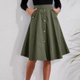 thumbnail image 4 of Falda Falda midi francesa elegante con botones en la cintura Cgtredaw Para estrenar, 4 of 6