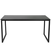 ZENY 47 Laptop Computer Desk Modern Modern Workplace Studio, Black Metal Frame