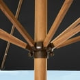 thumbnail image 3 of Best Choice Products 9ft Deep Square Solar LED Lighted Patio Umbrella w/ Woodgrain Pattern, UV-Resistant - Black, 3 of 8