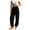 Black, variant on Harem Pants for Women Cotton Linen Yoga Boho Palazzo Pants with Pockets Lightweight Drawstring Elastic High Waisted Loose Comfy Trousers
