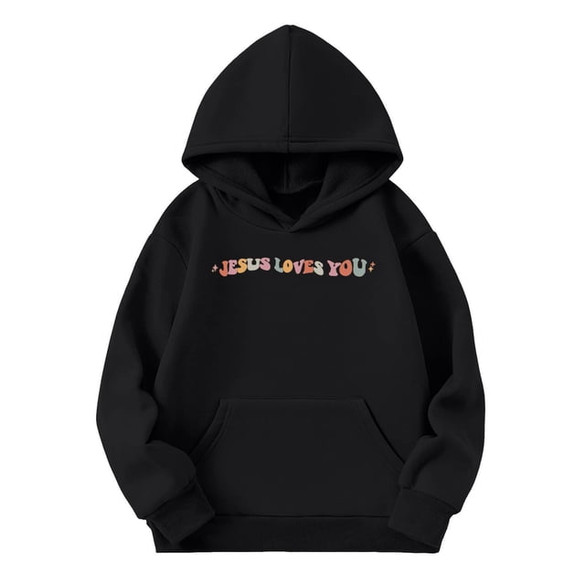 Girls Casual Long Sleeve Hooded Sweatshirt Top with Front Pocket for Everyday Comfort and Style