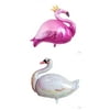 Set of 12 Beach Summer Theme Flamingo and Swan Balloons - Mylar