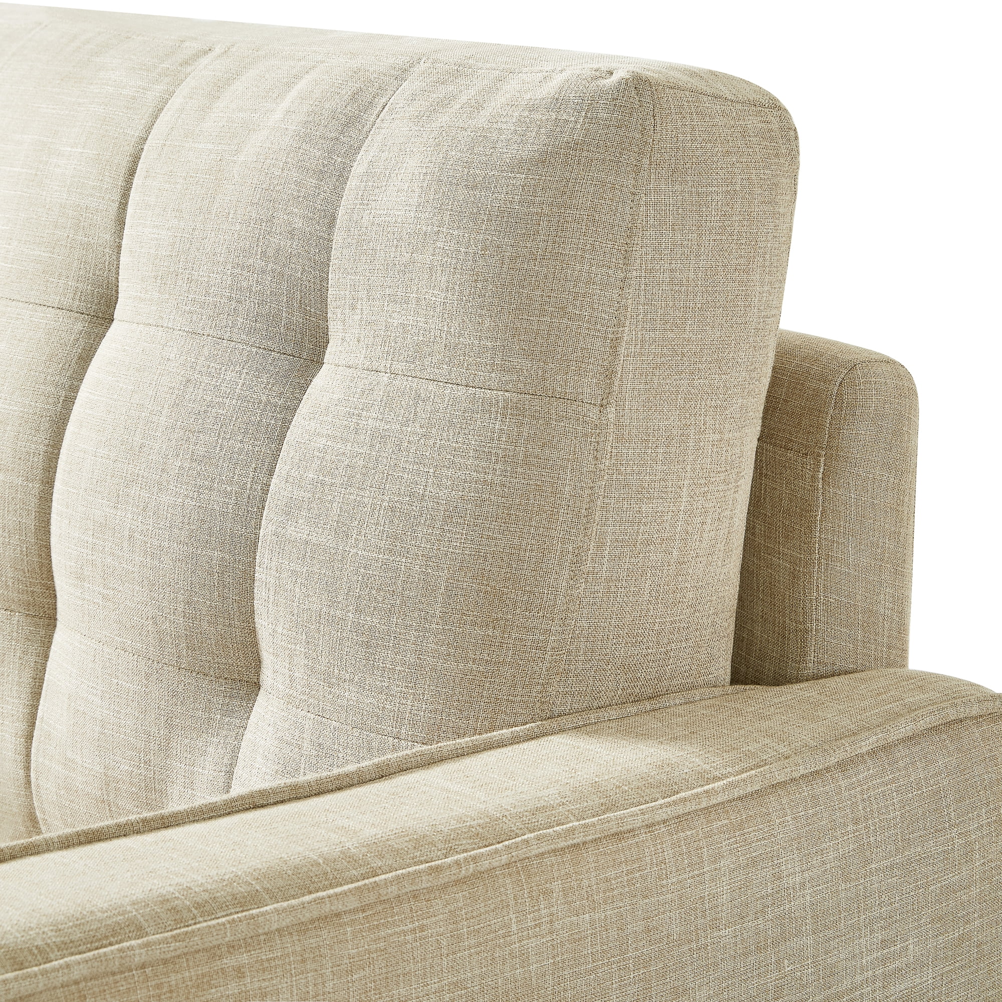 Zinus Benton 2-Seater Upholstered Indoor Loveseat, Beige